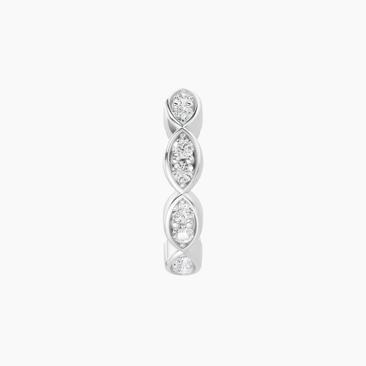 Hathor | 18k White Gold 8 mm Diamond Nose Ring Piercing