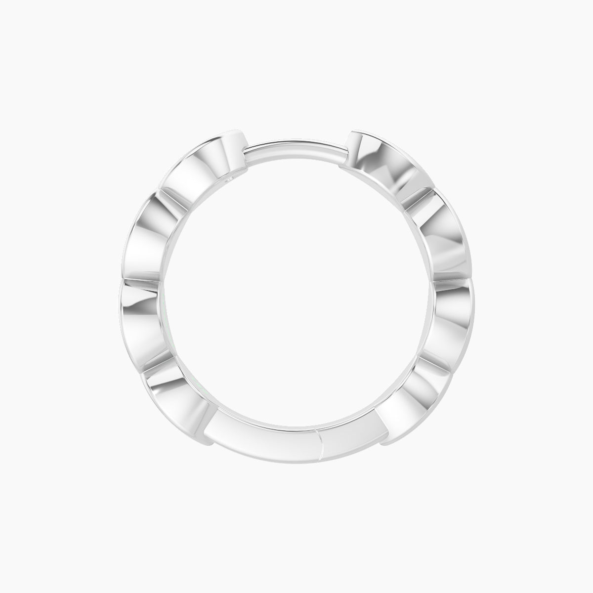 Hathor | 18k White Gold 9.5 mm Emerald Hoop Piercing
