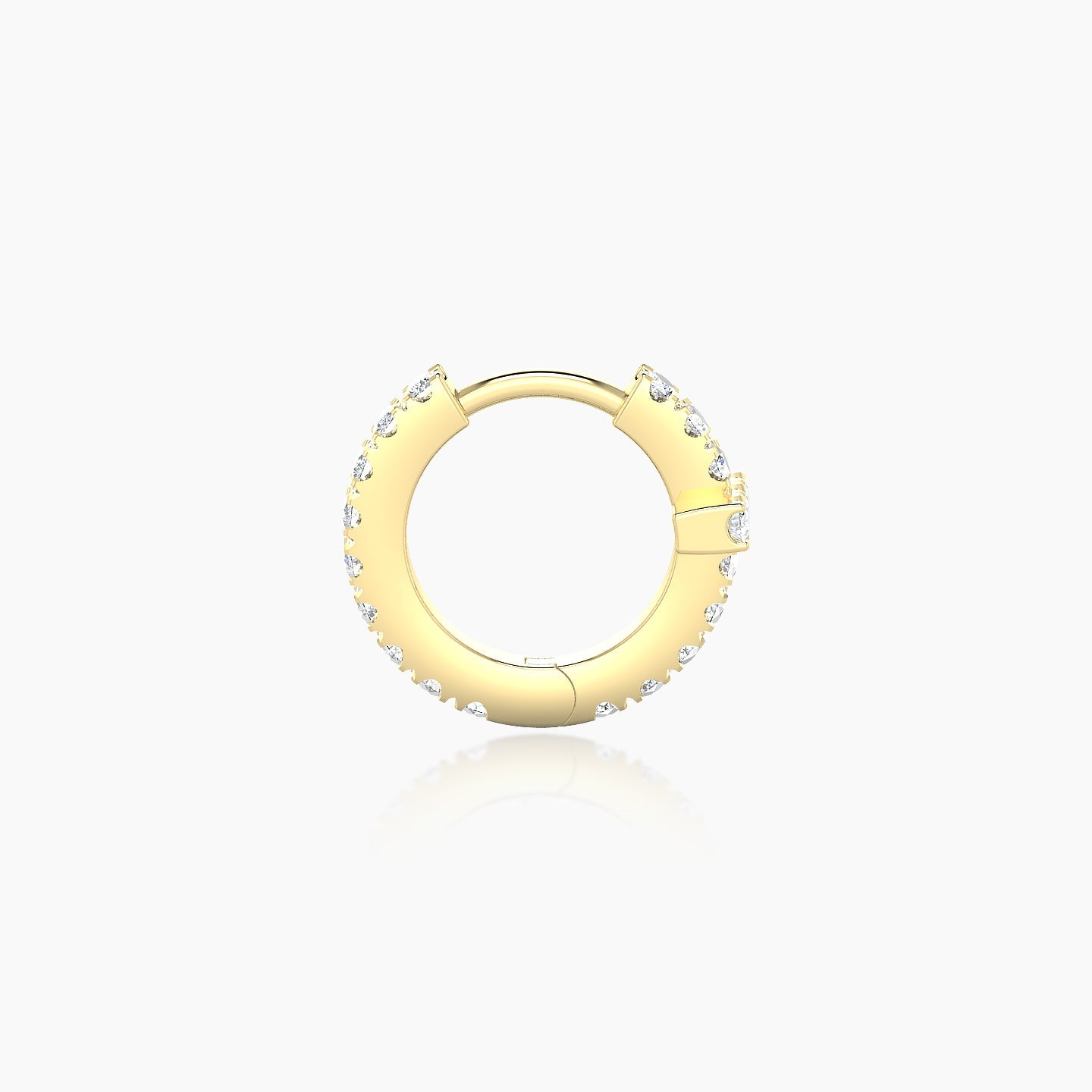 Hecate | 18k Yellow Gold 6.5 mm Cross Diamond Hoop Piercing