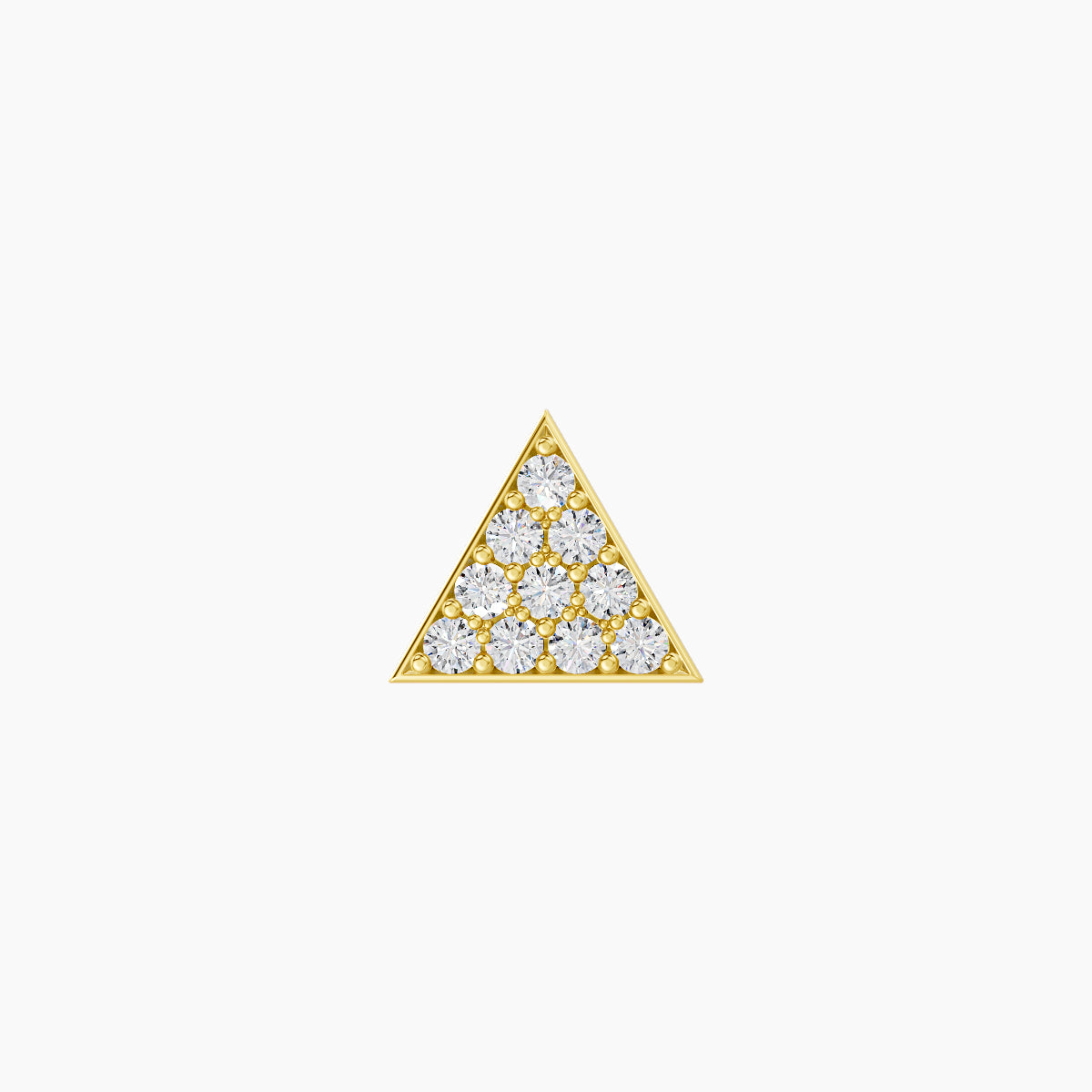 Hermione | 18k Yellow Gold 6 mm 5 mm Trillion Diamond Piercing