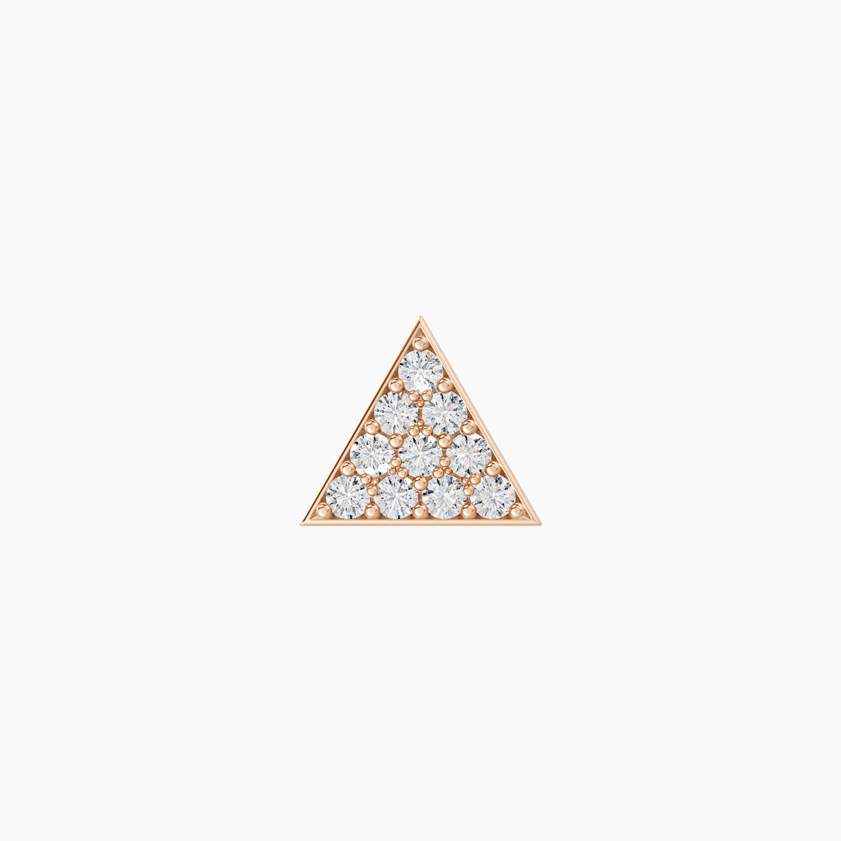 Hermione | 18k Rose Gold 6 mm 6.5 mm Trillion Diamond Piercing