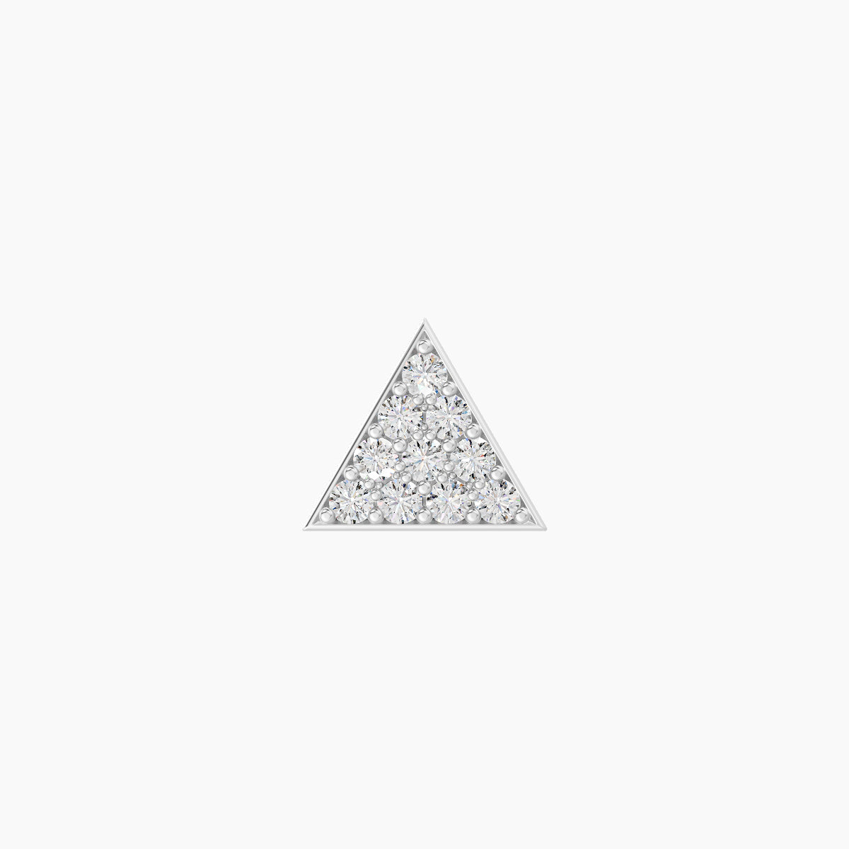 Hermione | 18k White Gold 6 mm 8 mm Trillion Diamond Piercing