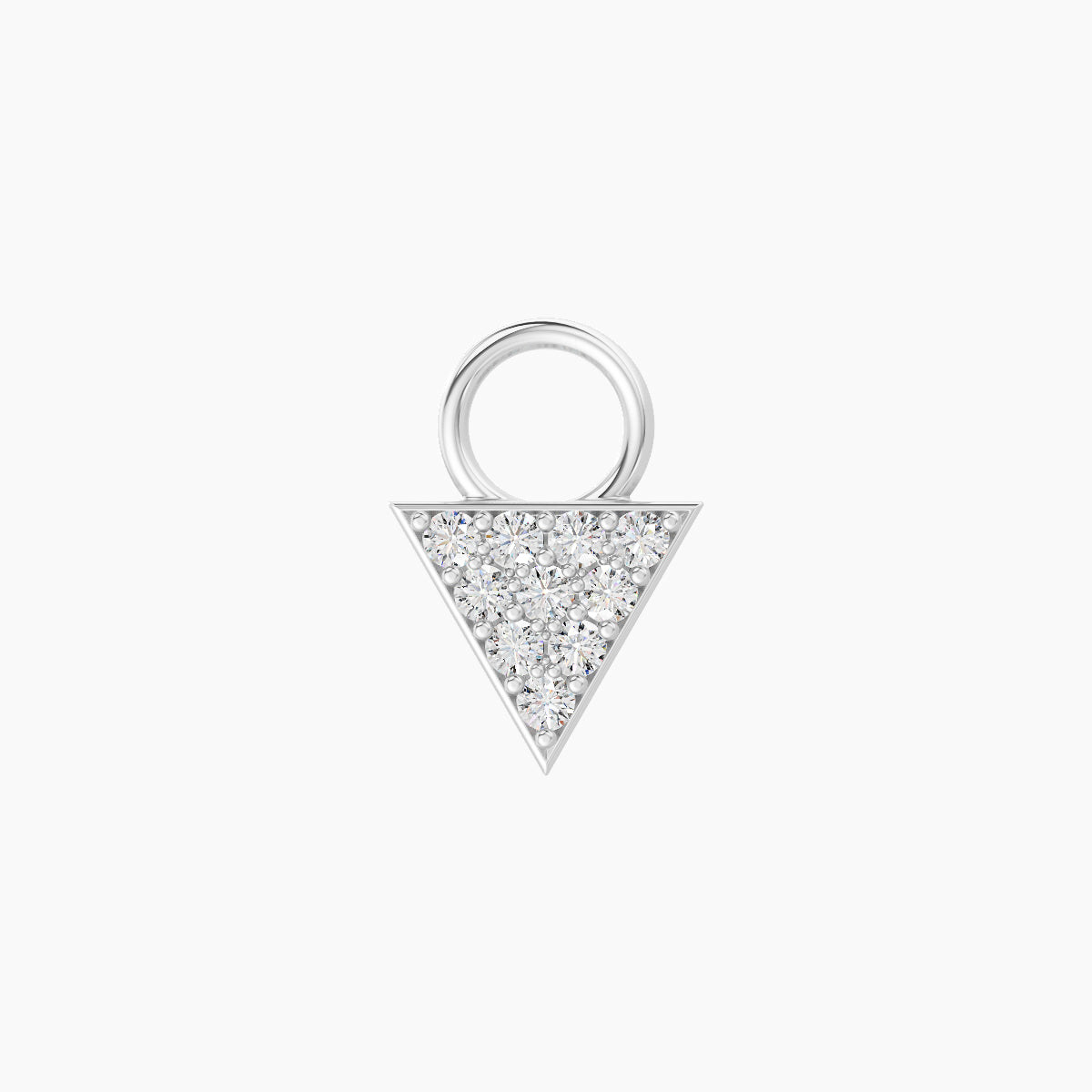 Hermione | 18k White Gold 6 mm Trillion Diamond Charm