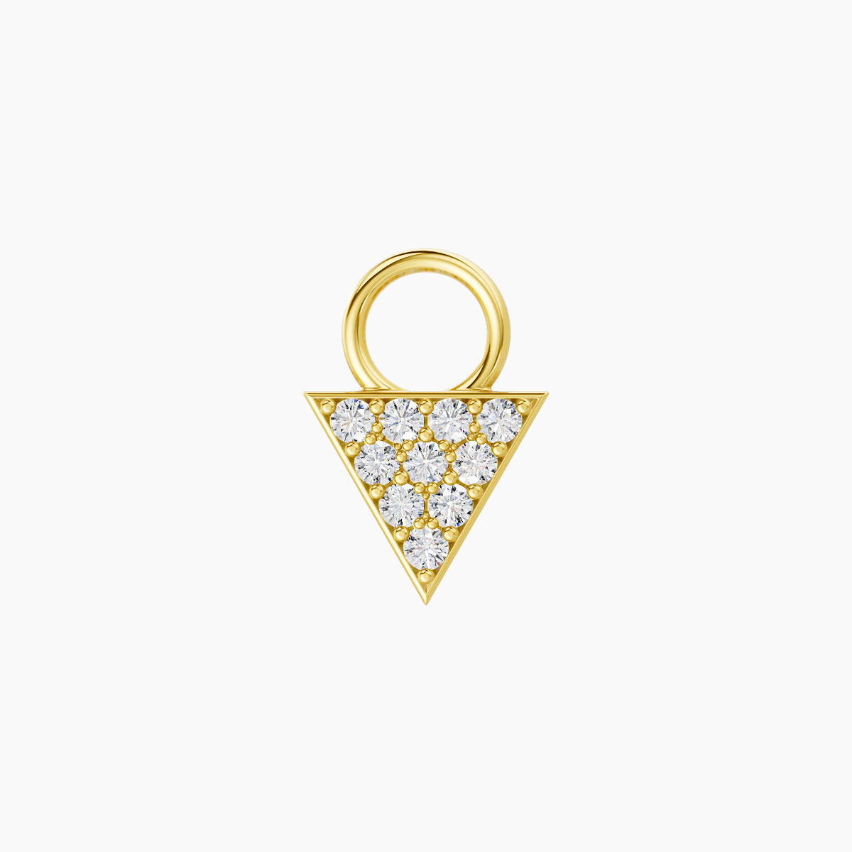 Hermione | 18k Yellow Gold 6 mm Trillion Diamond Charm