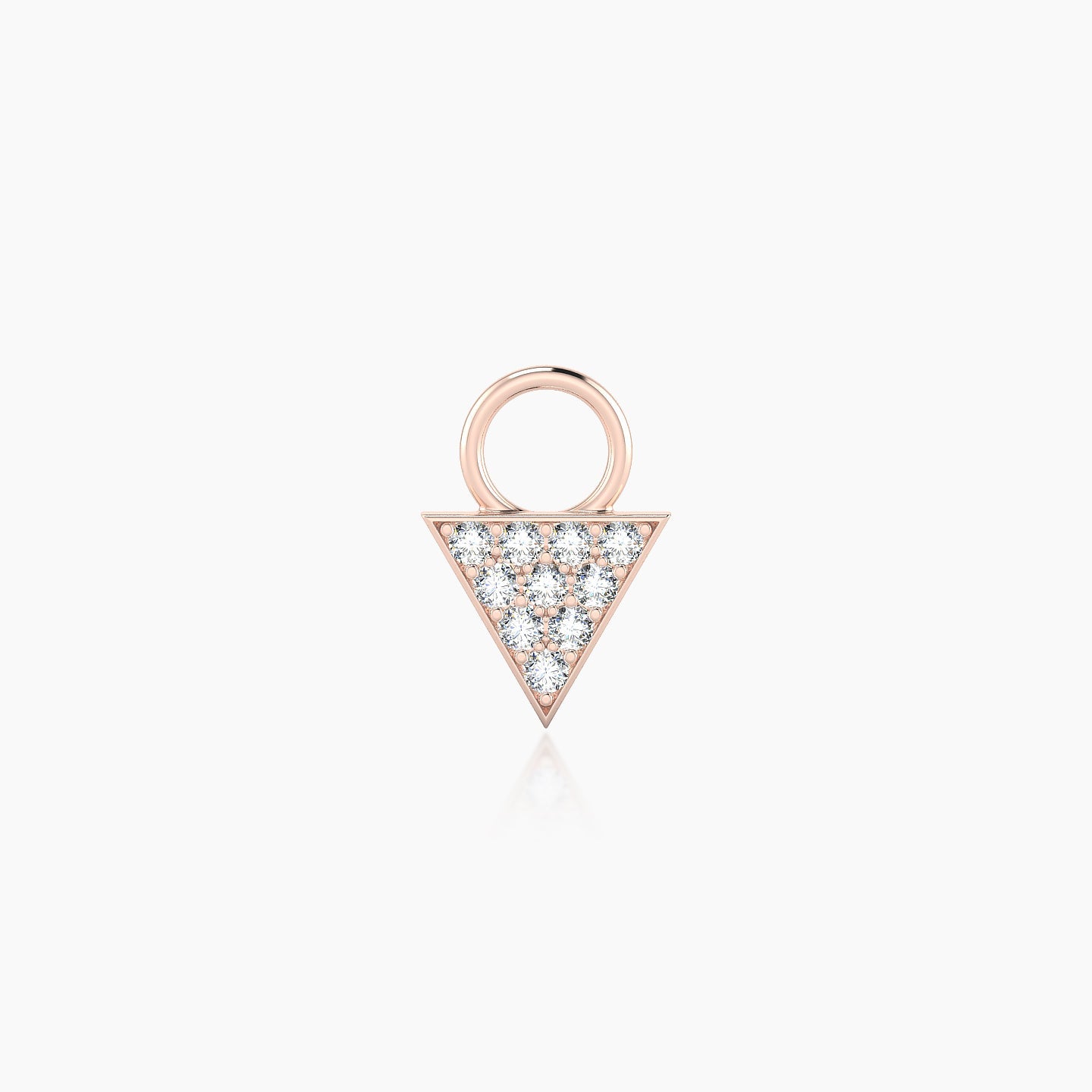 Hermione | 18k Rose Gold 6 mm Trillion Diamond Charm