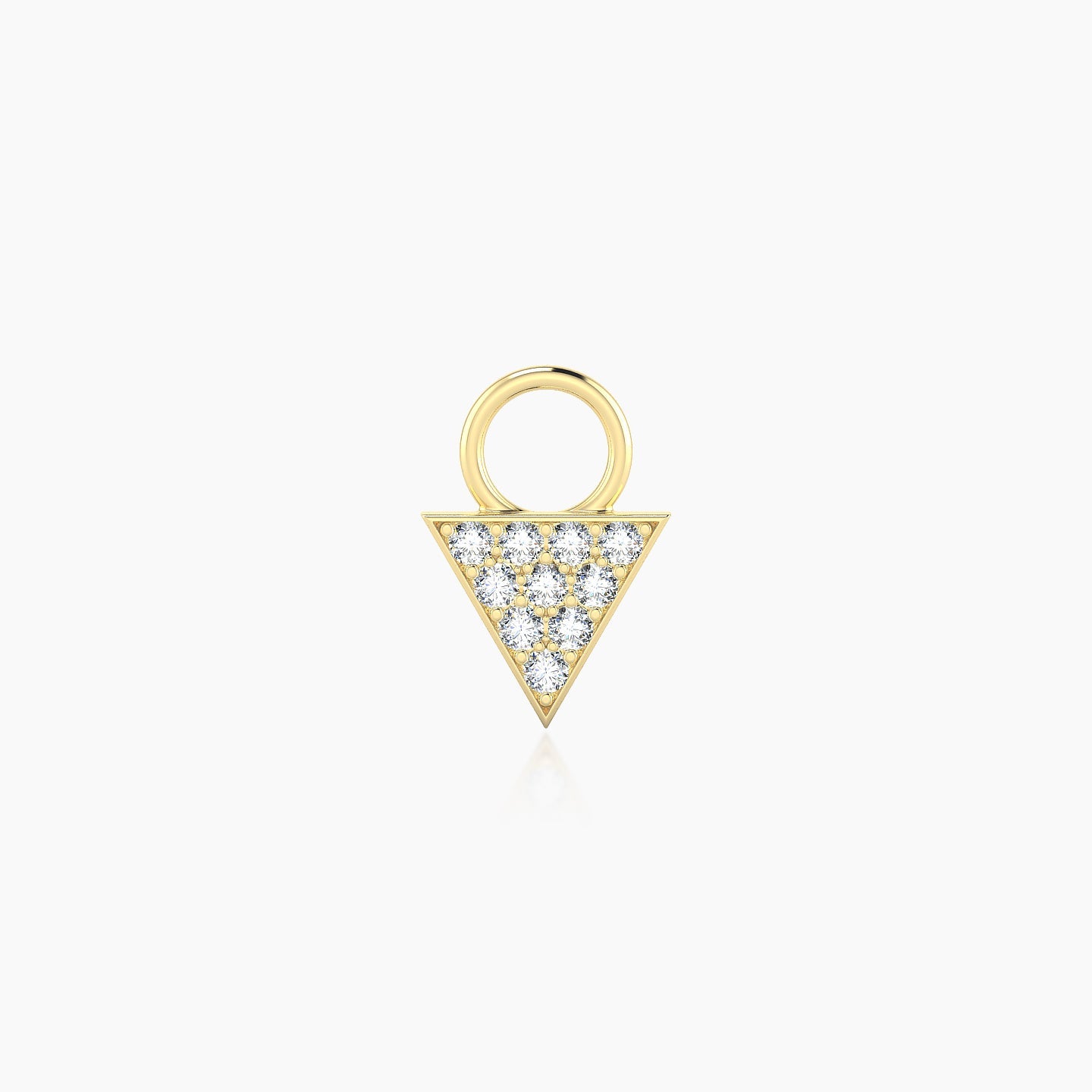 Hermione | 18k Yellow Gold 6 mm Trillion Diamond Charm