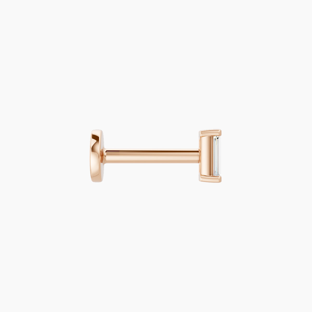 Hestia | 18k Rose Gold 4 mm 6.5 mm Baguette Diamond Piercing