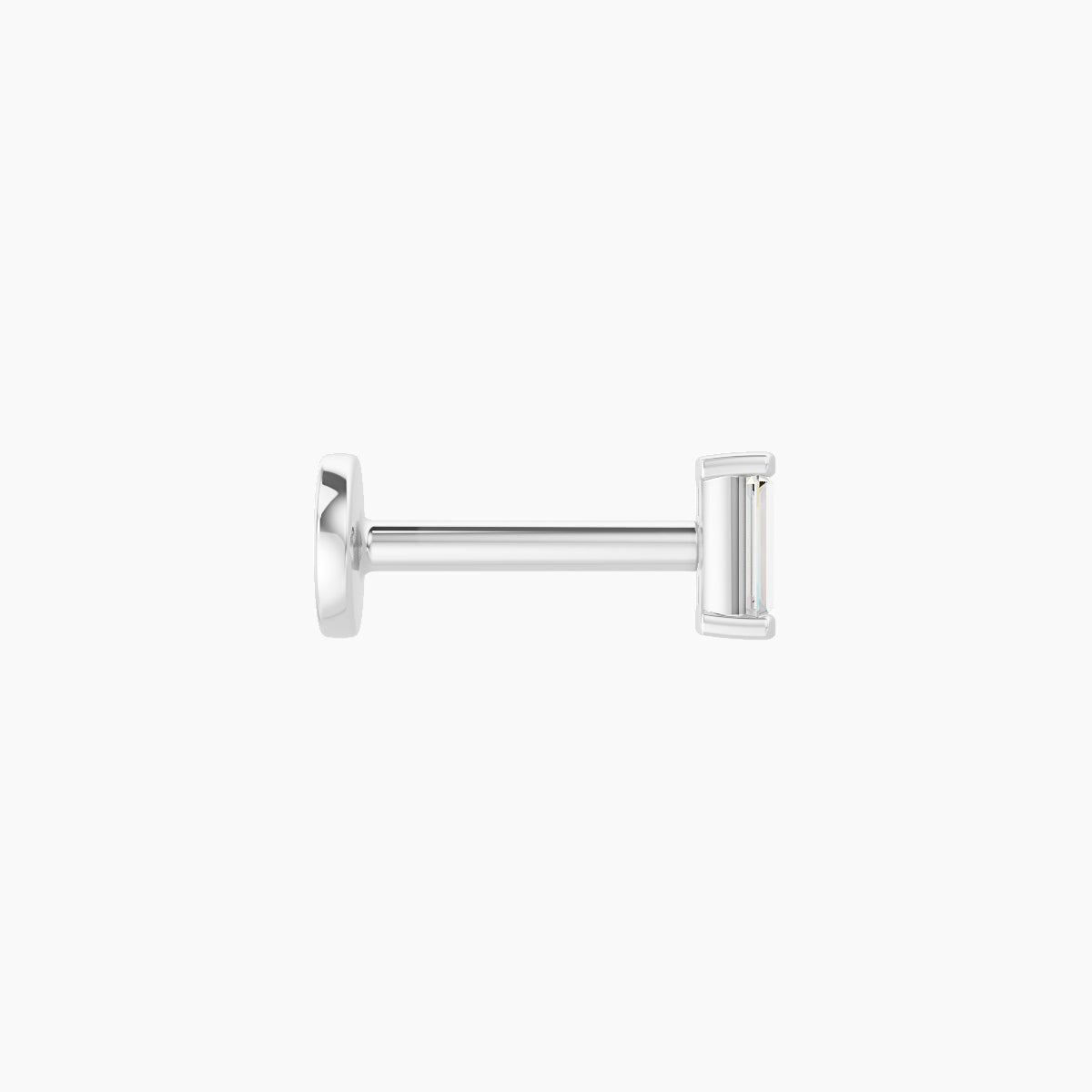 Hestia | 18k White Gold 4 mm 6.5 mm Baguette Diamond Piercing