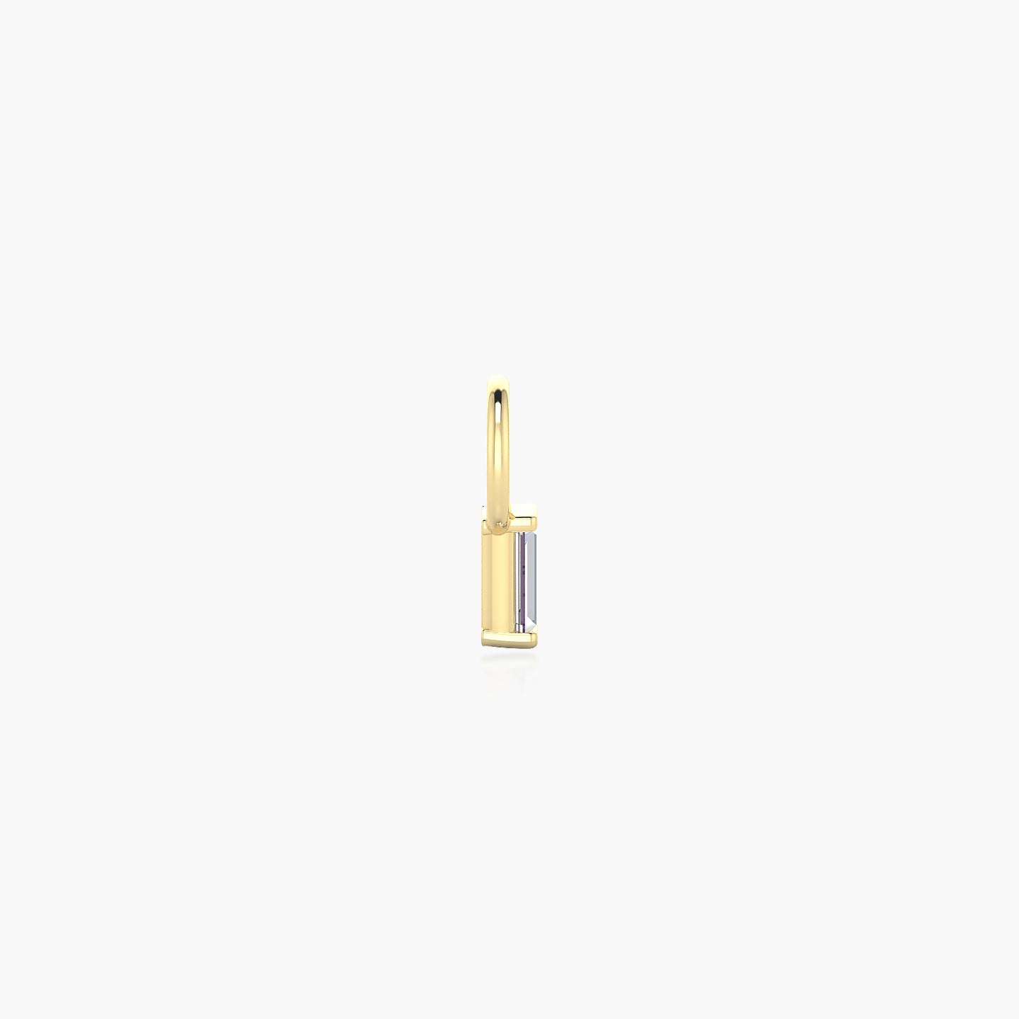 Hestia | 18k Yellow Gold 4 mm Baguette Diamond Charm