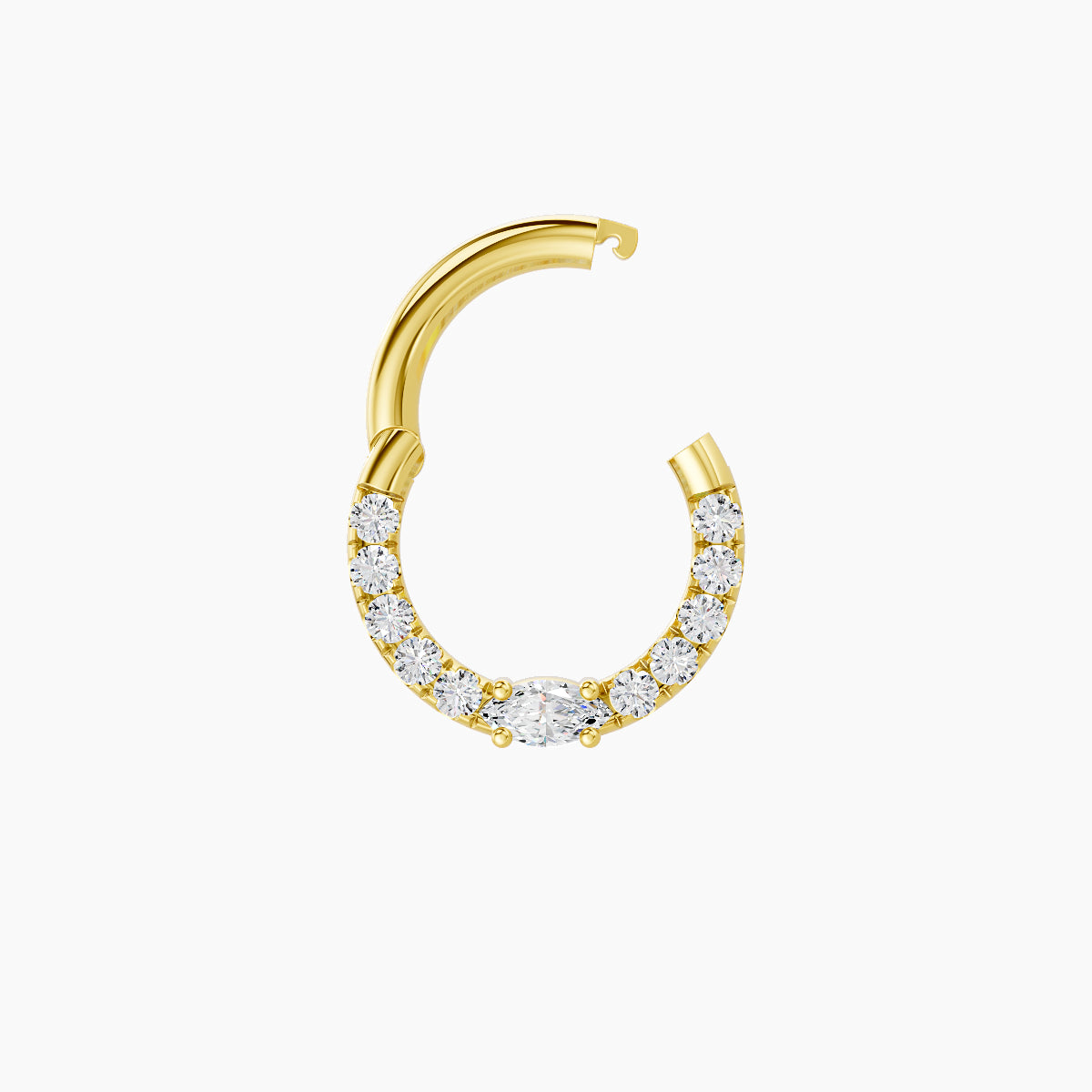 Inanna | 18k Yellow Gold 6.5 mm Marquise Diamond Septum Piercing