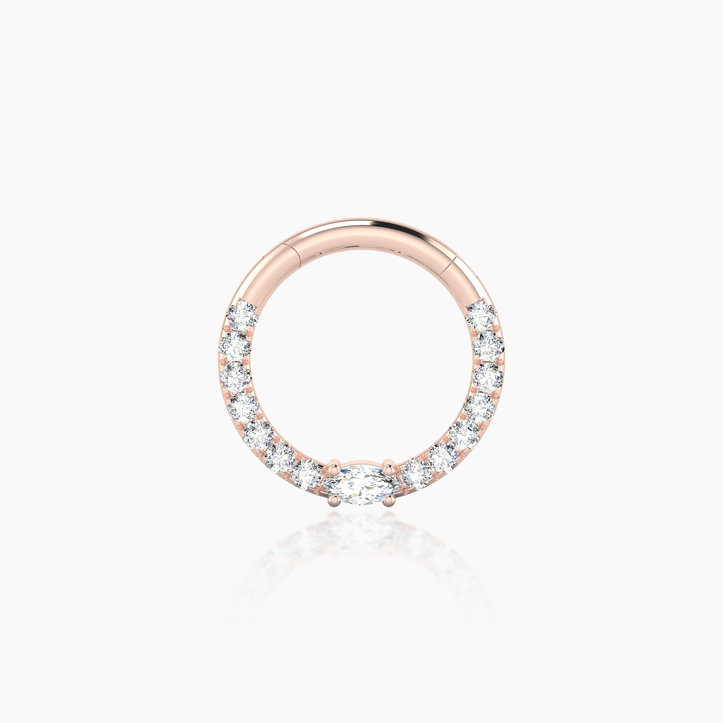 Inanna | 18k Rose Gold 8 mm Marquise Diamond Daith Piercing