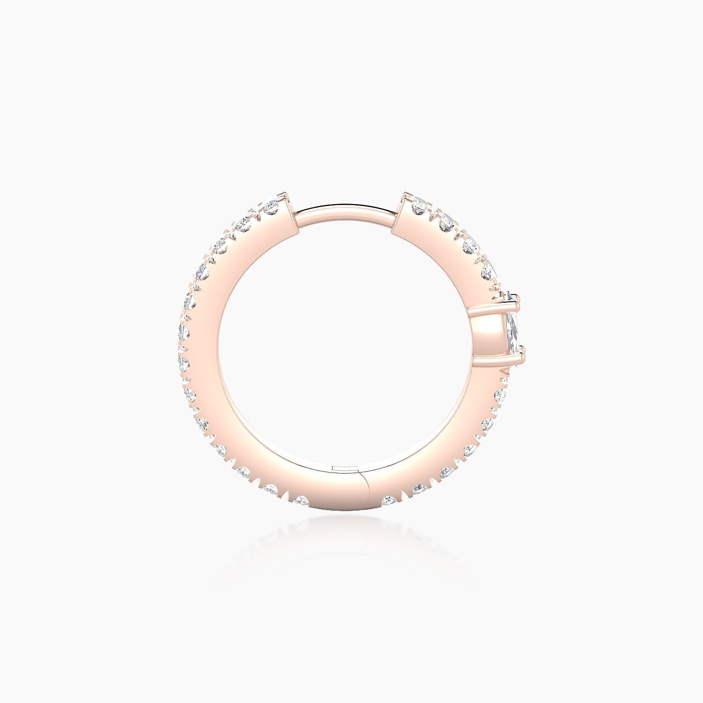 Inanna | 18k Rose Gold 9.5 mm Marquise Diamond Nose Ring Piercing