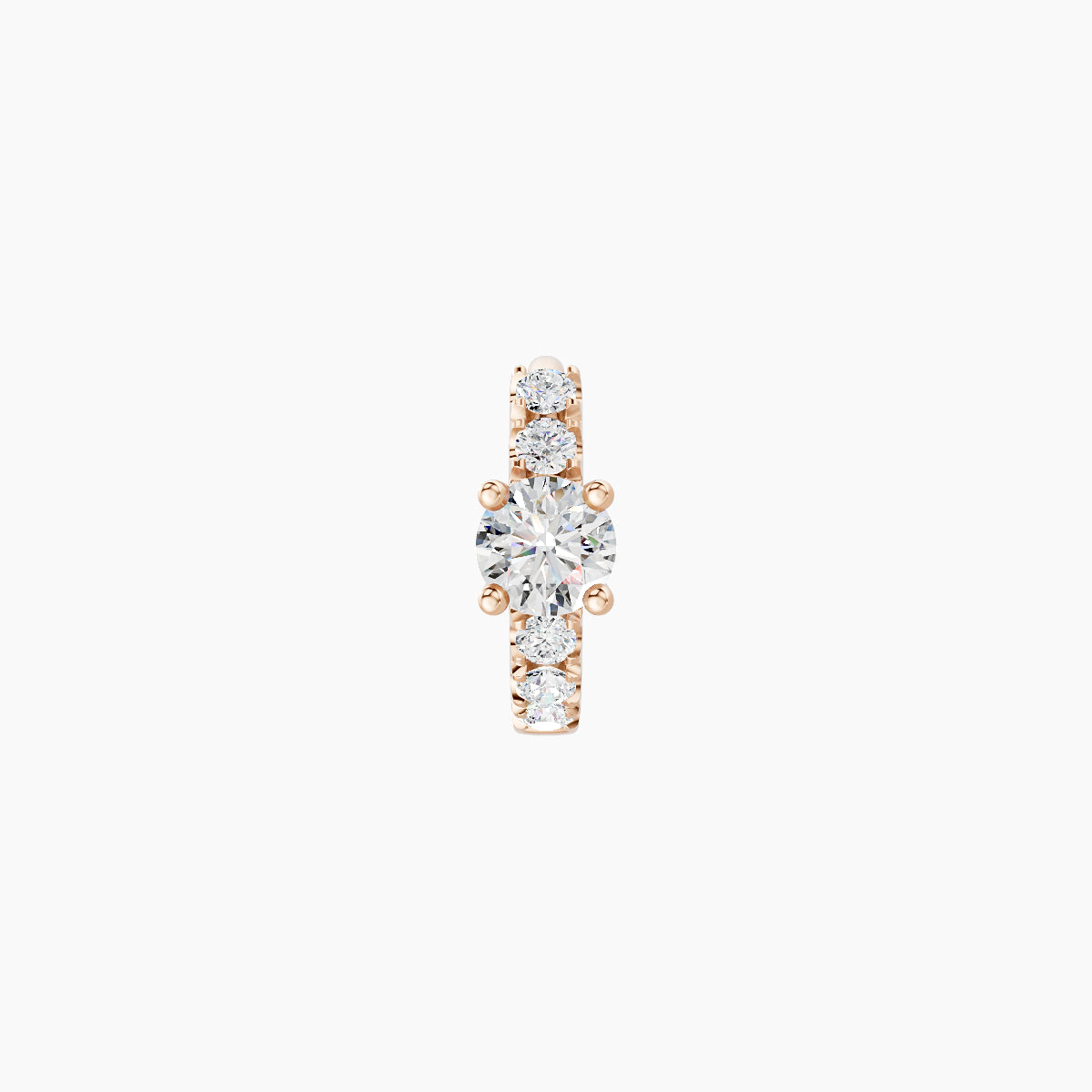 Inanna | 18k Rose Gold 5 mm Round Diamond Hoop Piercing