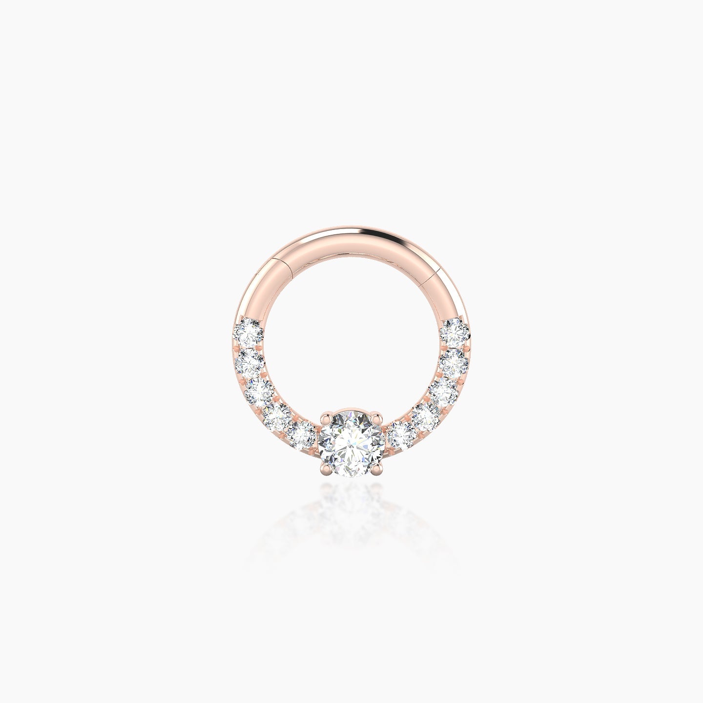Inanna | 18k Rose Gold 6.5 mm Round Diamond Daith Piercing
