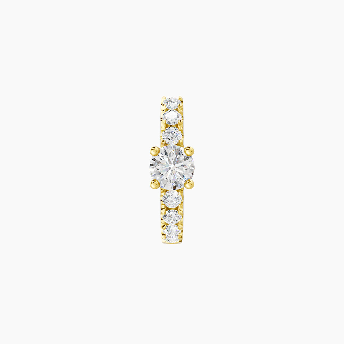 Inanna | 18k Yellow Gold 6.5 mm Round Diamond Nose Ring Piercing