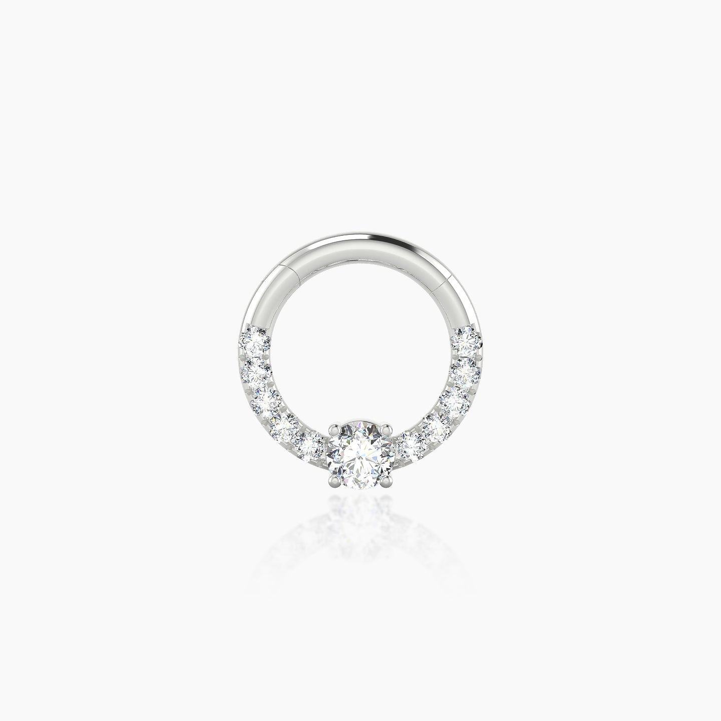 Inanna | 18k White Gold 6.5 mm Round Diamond Septum Piercing