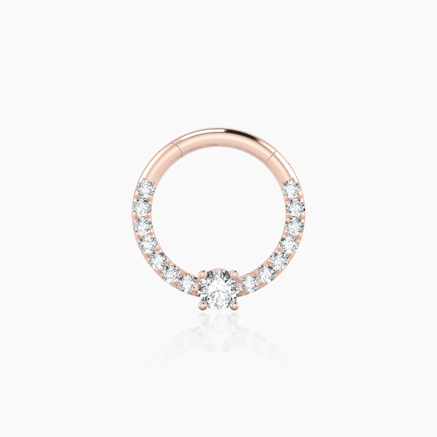 Inanna | 18k Rose Gold 8 mm Round Diamond Septum Piercing