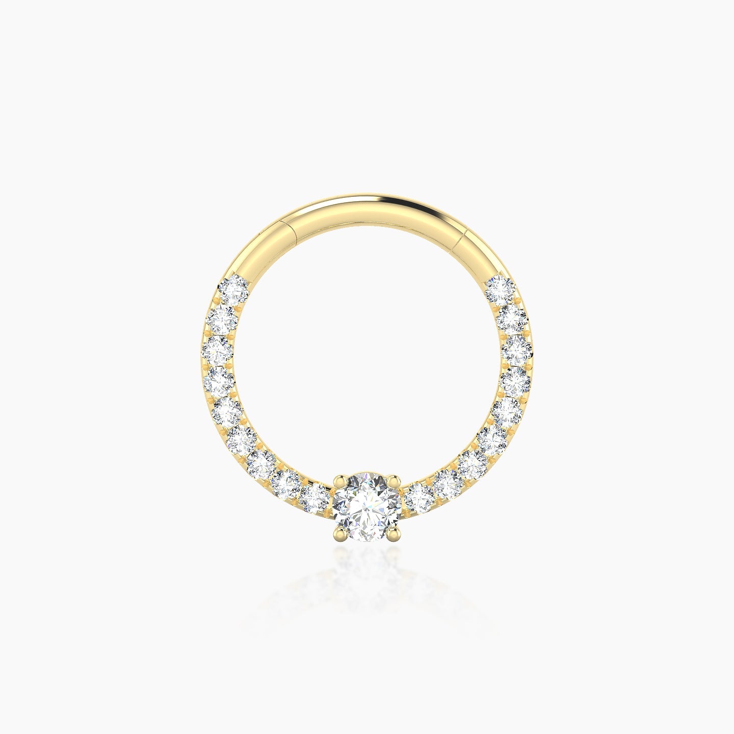 Inanna | 18k Yellow Gold 9.5 mm Round Diamond Septum Piercing