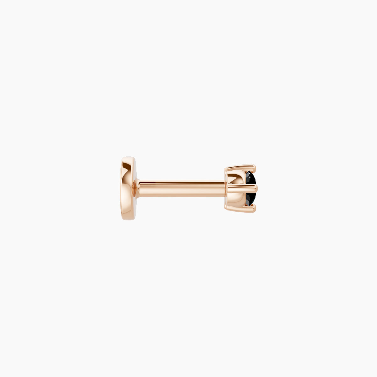 Isis | 18k Rose Gold 5 mm 5 mm Black Diamond Nose Piercing