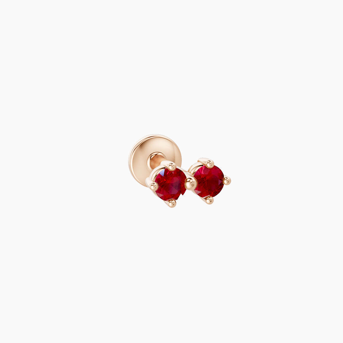 Isis | 18k Rose Gold 5 mm 5 mm Ruby Nose Piercing
