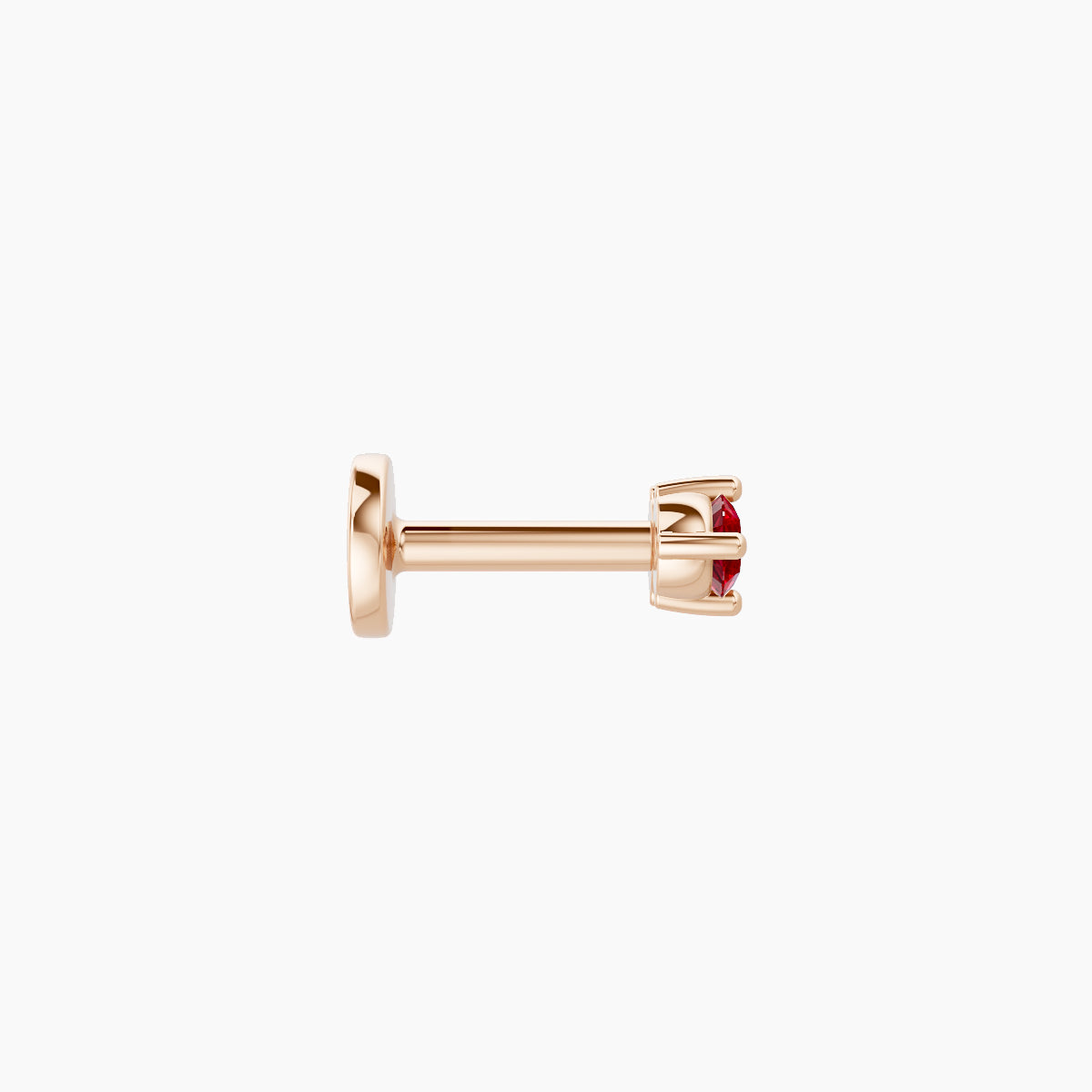 Isis | 18k Rose Gold 5 mm 5 mm Ruby Nose Piercing