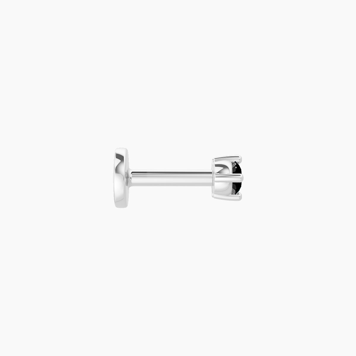 Isis | 18k White Gold 5 mm 5 mm Black Diamond Nose Piercing