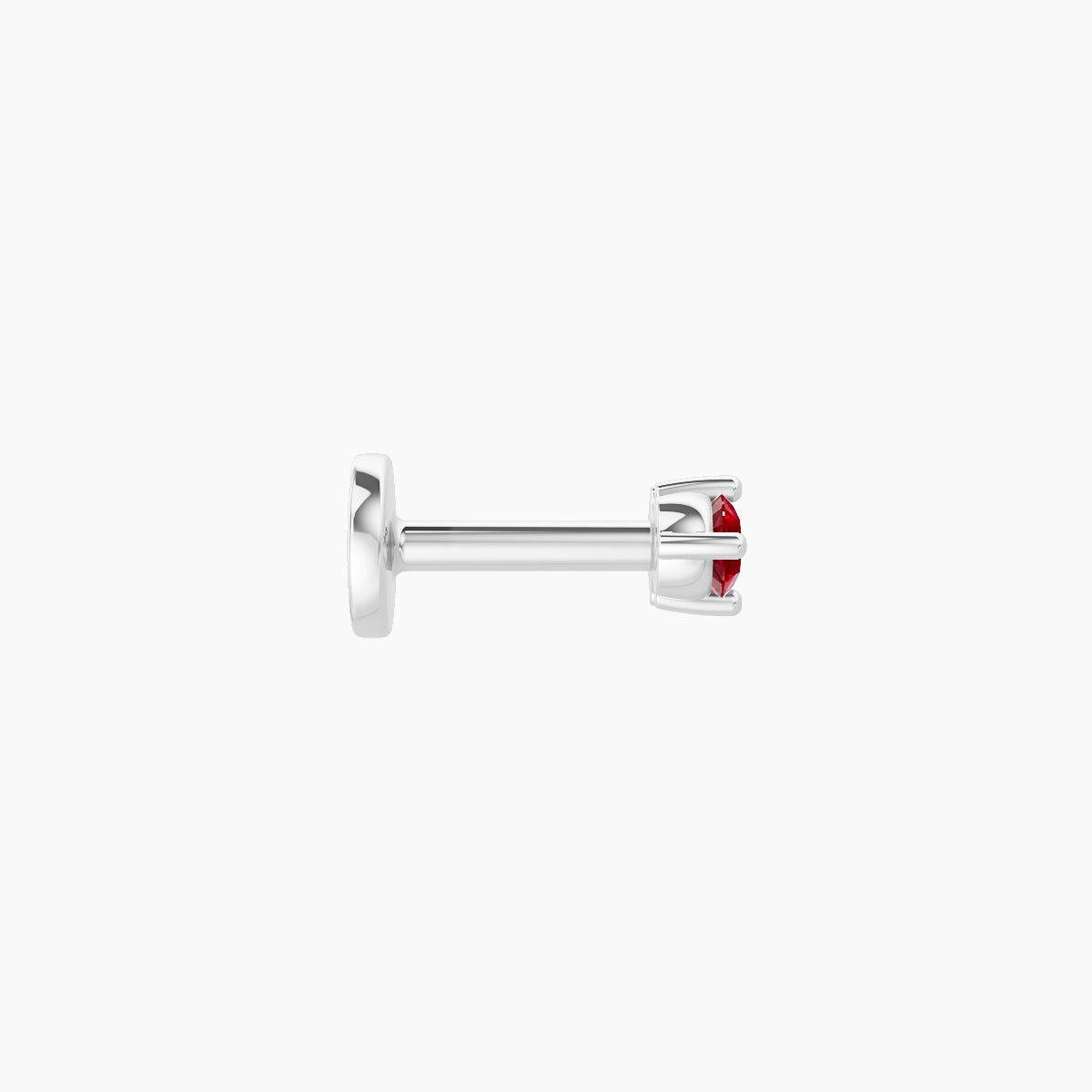 Isis | 18k White Gold 5 mm 5 mm Ruby Nose Piercing