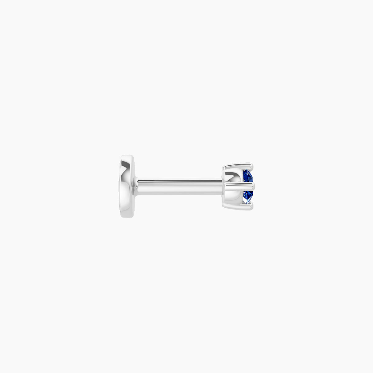 Isis | 18k White Gold 5 mm 5 mm Sapphire Nose Piercing