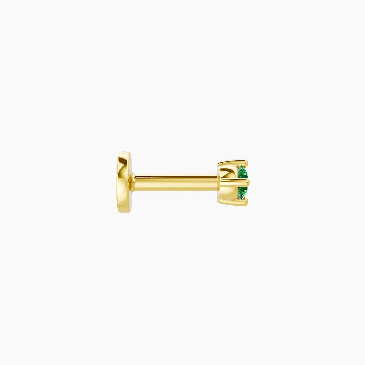 Isis | 18k Yellow Gold 5 mm 5 mm Emerald Nose Piercing