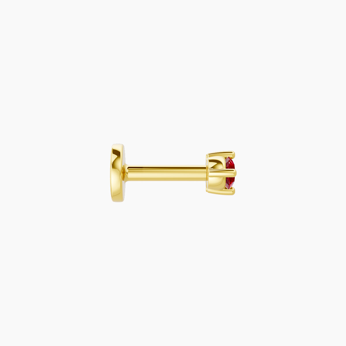 Isis | 18k Yellow Gold 5 mm 5 mm Ruby Nose Piercing