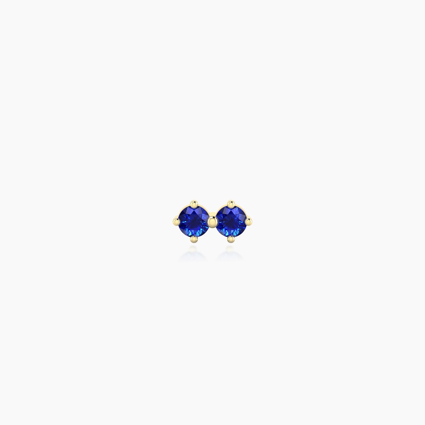 Isis | 18k Yellow Gold 5 mm 5 mm Sapphire Nose Piercing