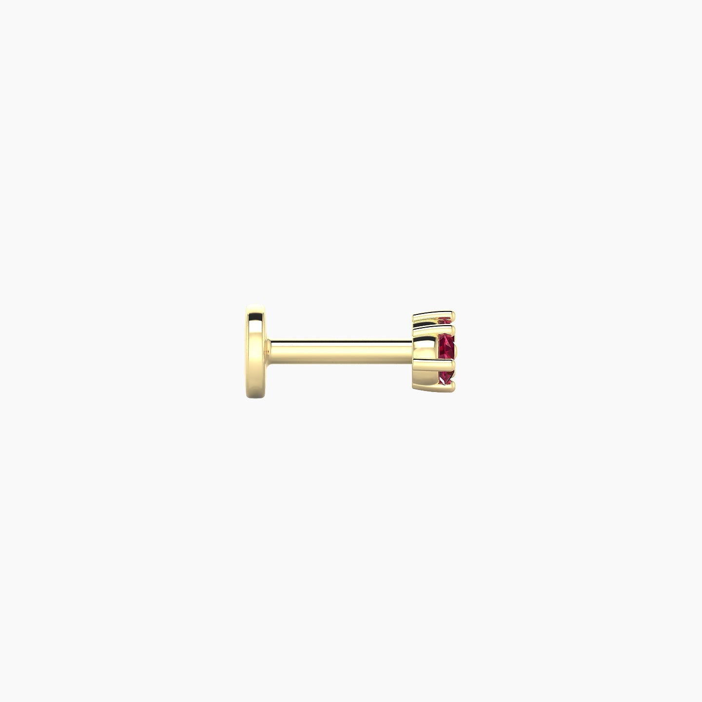 Isis | 18k Yellow Gold 5 mm 5 mm Ruby Nose Piercing