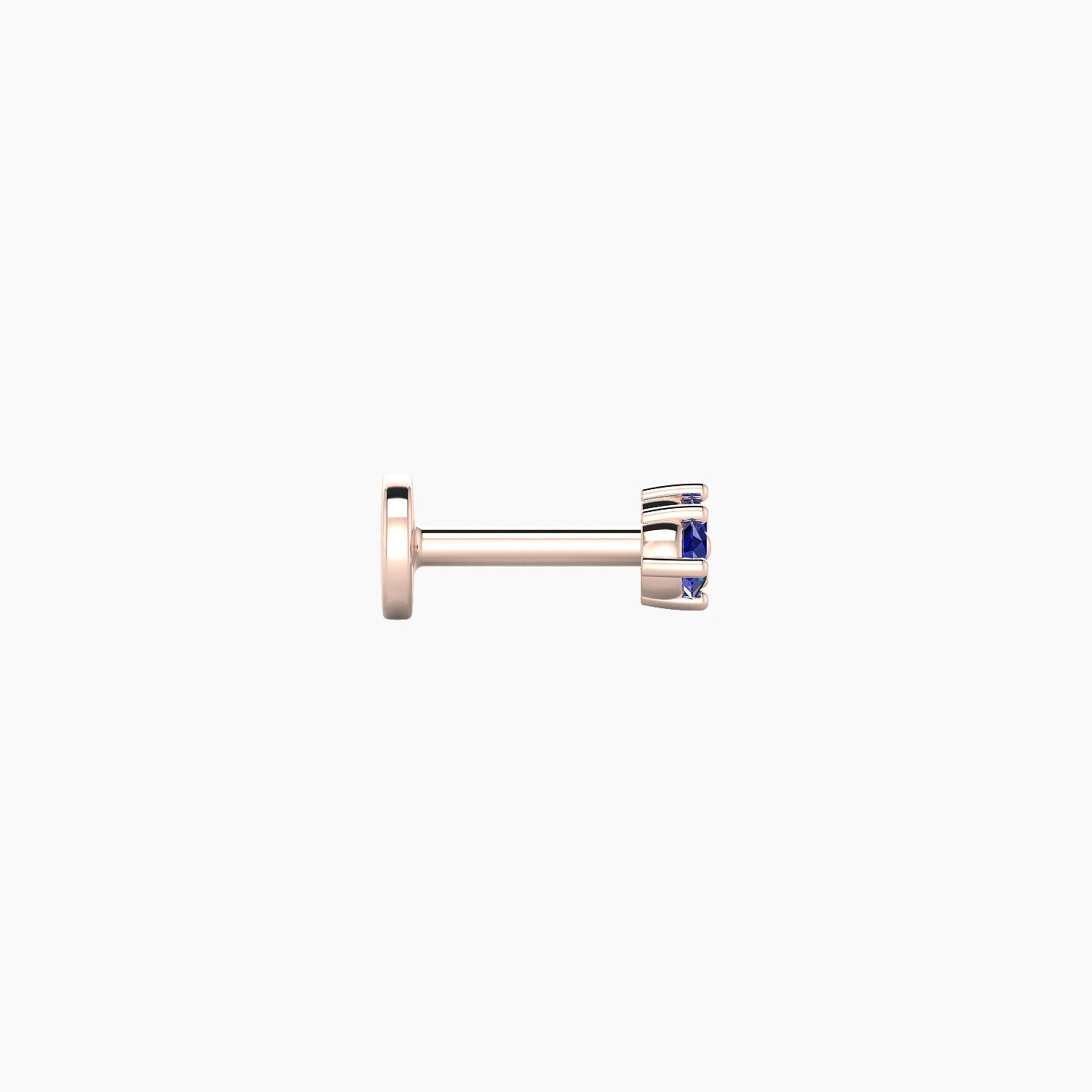 Isis | 18k Rose Gold 5 mm 5 mm Sapphire Piercing