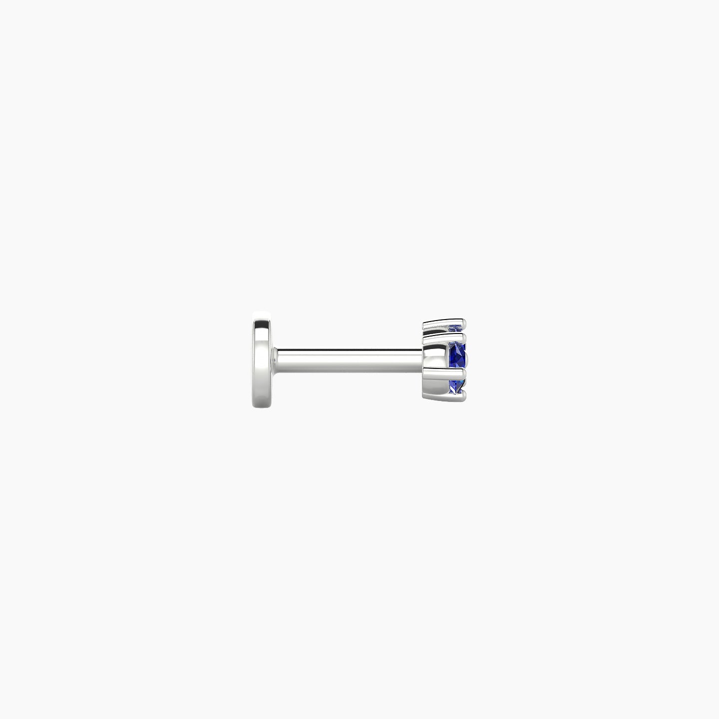 Isis | 18k White Gold 5 mm 5 mm Sapphire Piercing