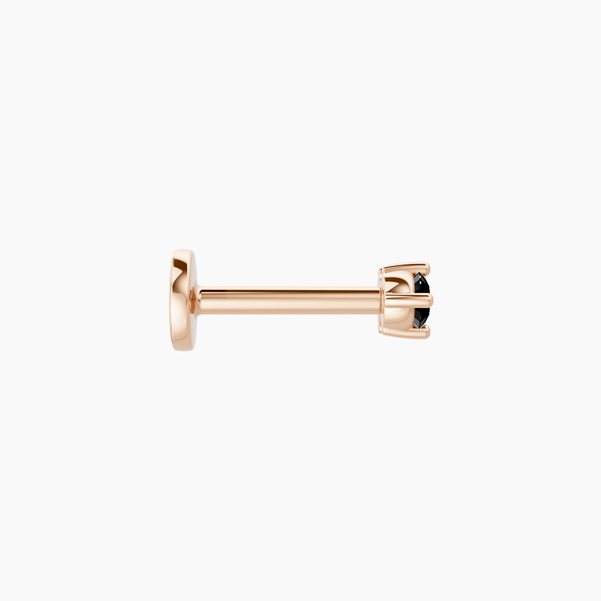 Isis | 18k Rose Gold 6.5 mm 5 mm Black Diamond Nose Piercing