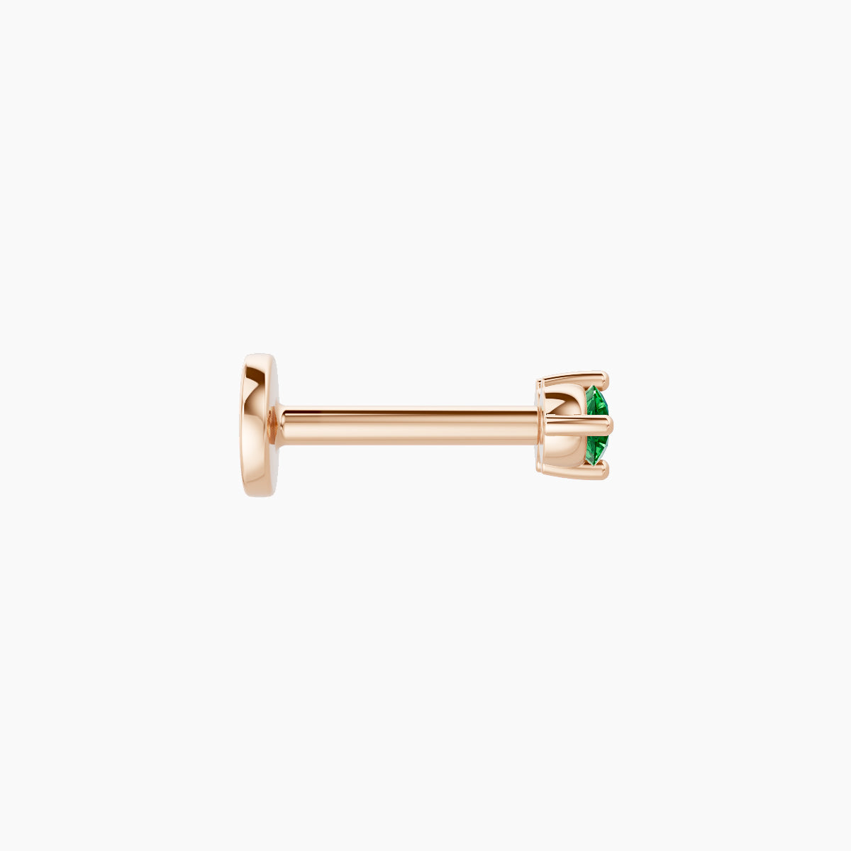 Isis | 18k Rose Gold 6.5 mm 5 mm Emerald Nose Piercing