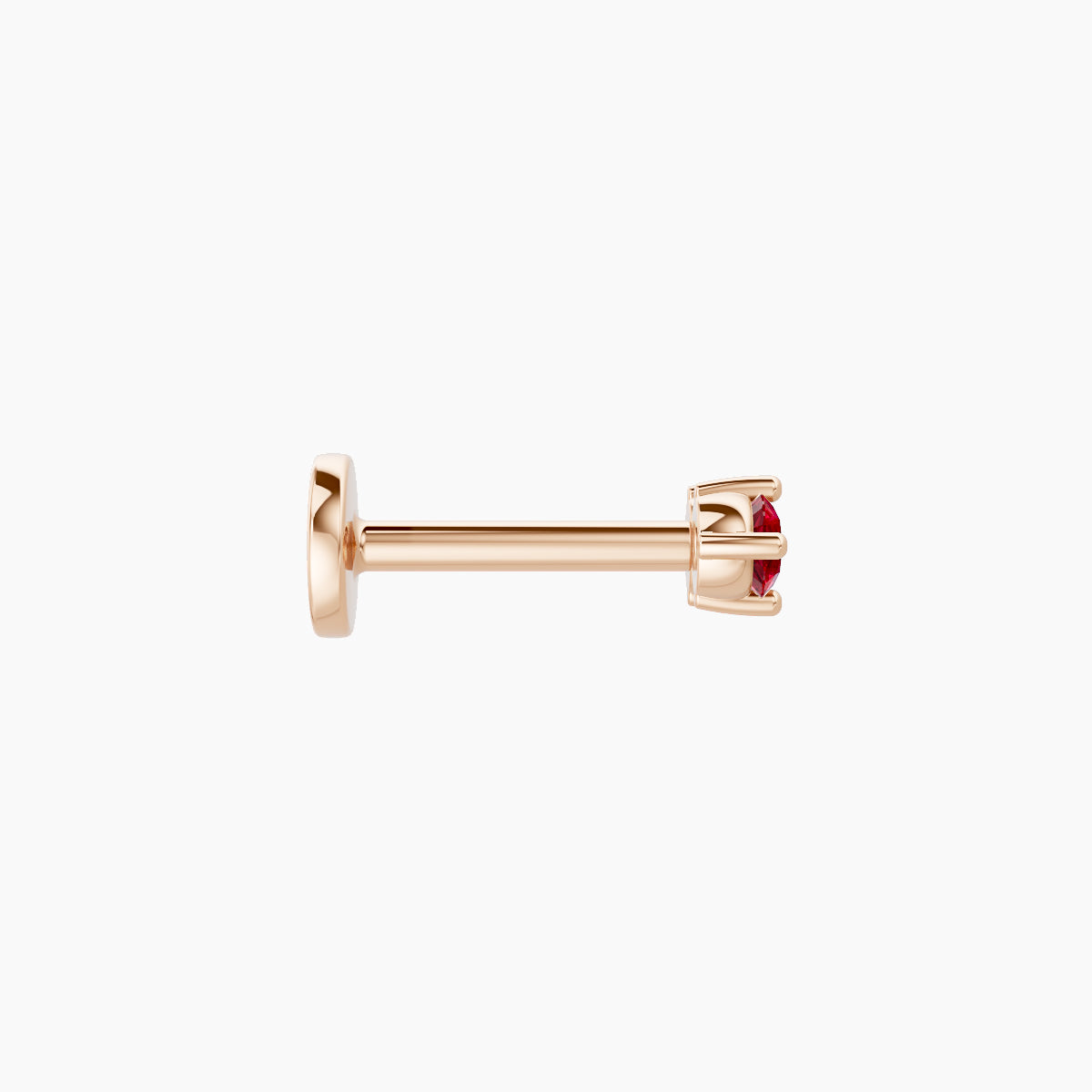 Isis | 18k Rose Gold 6.5 mm 5 mm Ruby Nose Piercing