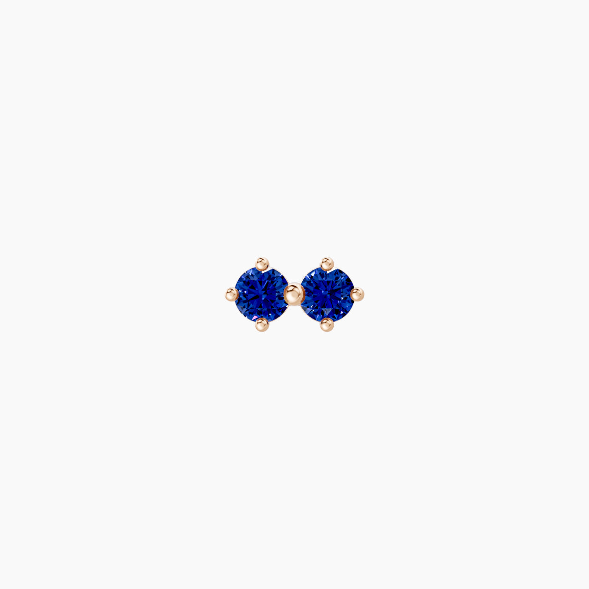 Isis | 18k Rose Gold 6.5 mm 5.5 mm Sapphire Nose Piercing