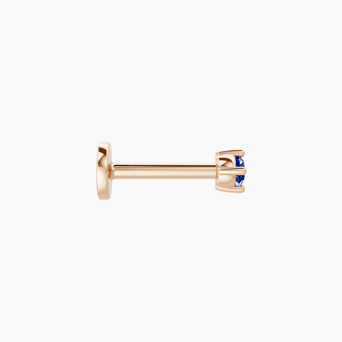 Isis | 18k Rose Gold 6.5 mm 5.5 mm Sapphire Nose Piercing