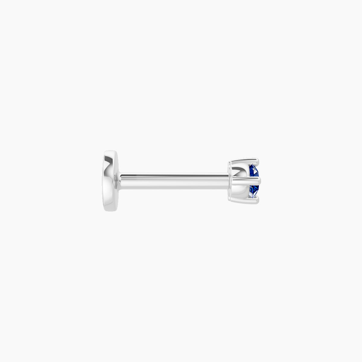 Isis | 18k White Gold 6.5 mm 5.5 mm Sapphire Nose Piercing