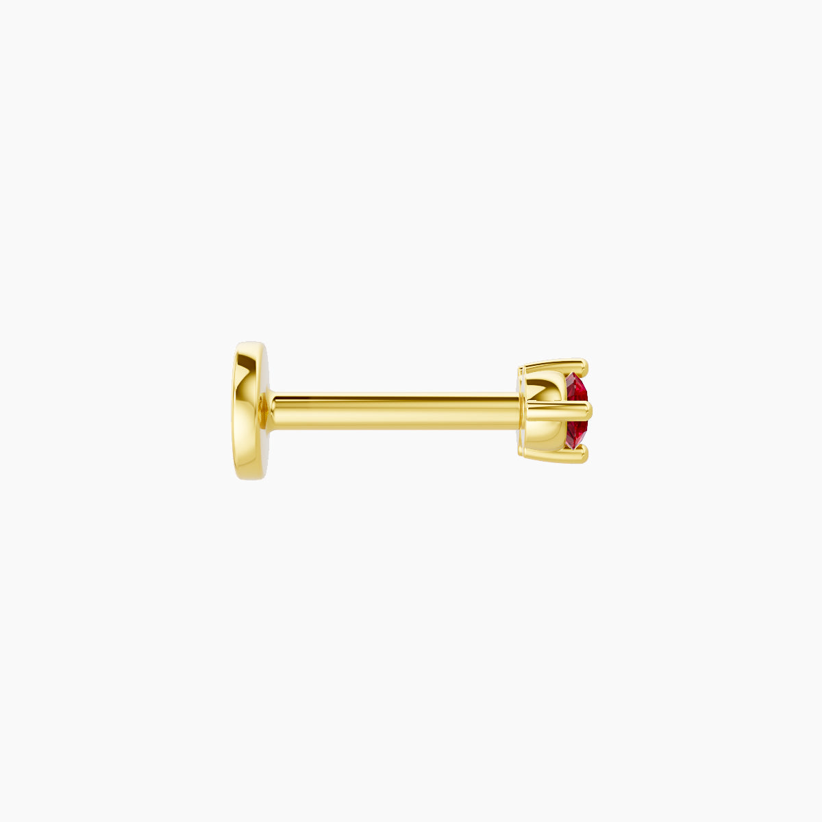 Isis | 18k Yellow Gold 6.5 mm 5 mm Ruby Nose Piercing