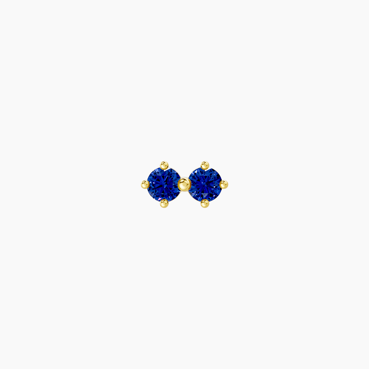 Isis | 18k Yellow Gold 6.5 mm 5.5 mm Sapphire Nose Piercing