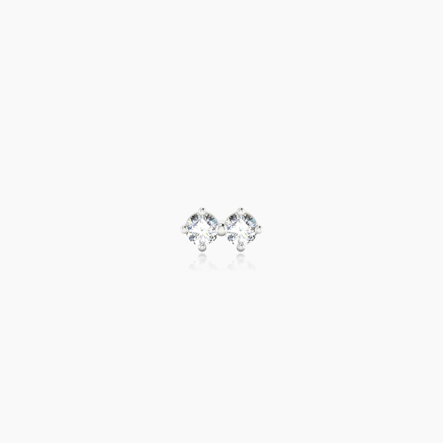 Isis | 18k White Gold 5 mm 6.5 mm Diamond Nose Piercing