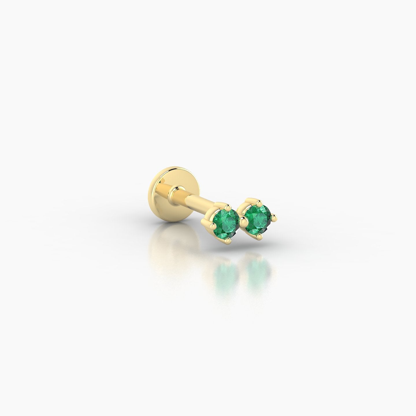 Isis | 18k Yellow Gold 6.5 mm 5 mm Emerald Nose Piercing