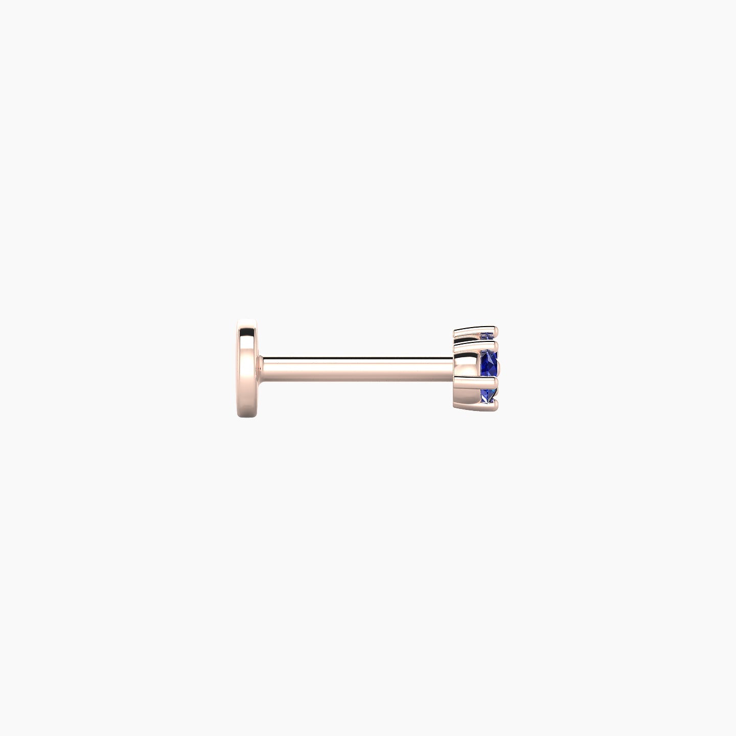 Isis | 18k Rose Gold 6.5 mm 5.5 mm Sapphire Nose Piercing