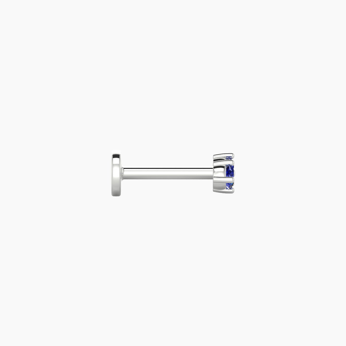 Isis | 18k White Gold 6.5 mm 5.5 mm Sapphire Nose Piercing
