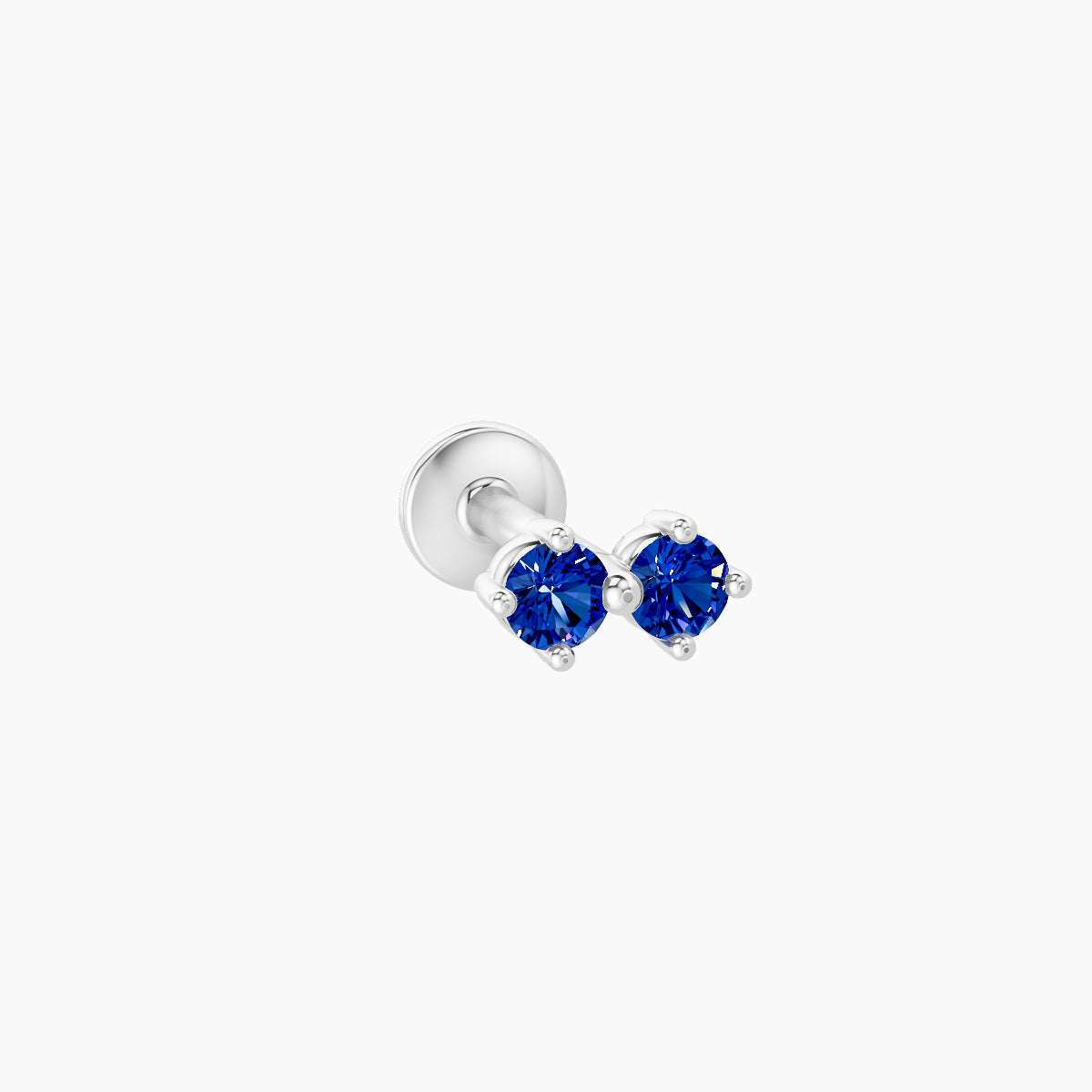 Isis | 18k White Gold 6.5 mm 5.5 mm Sapphire Piercing