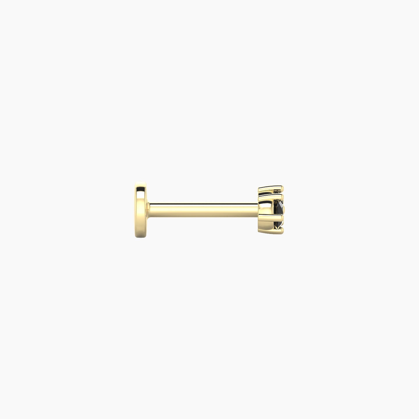 Isis | 18k Yellow Gold 6.5 mm 5 mm Black Diamond Piercing