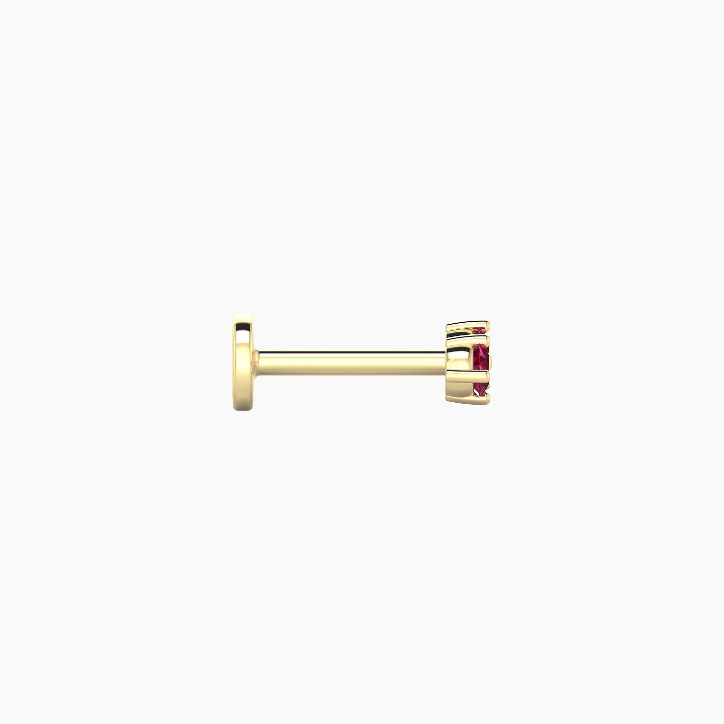 Isis | 18k Yellow Gold 6.5 mm 5 mm Ruby Piercing