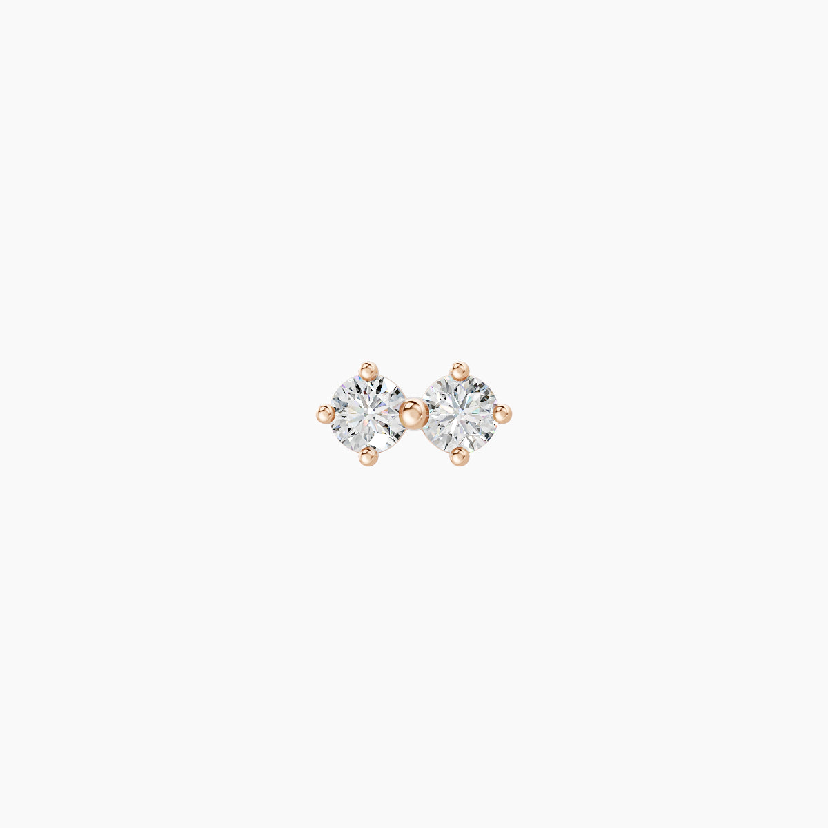 Isis | 18k Rose Gold 5 mm 8 mm Diamond Nose Piercing